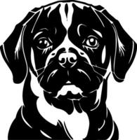 chien visage dessin chien dessin carlin art vecteur