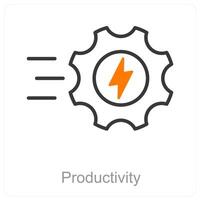 productivité et optimisation icône concept vecteur