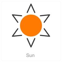 Soleil et été icône concept vecteur