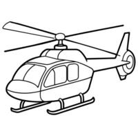 hélicoptère contour illustration numérique coloration livre page ligne art dessin vecteur