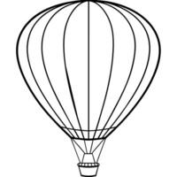 chaud air ballon contour illustration numérique coloration livre page ligne art dessin vecteur