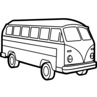 autobus contour illustration numérique coloration livre page ligne art dessin vecteur