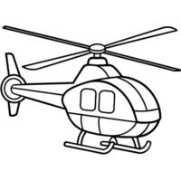 hélicoptère contour illustration numérique coloration livre page ligne art dessin vecteur