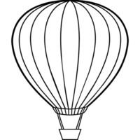 chaud air ballon contour illustration numérique coloration livre page ligne art dessin vecteur