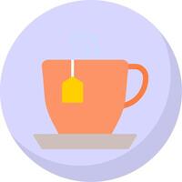 tasse de thé plat bulle icône vecteur