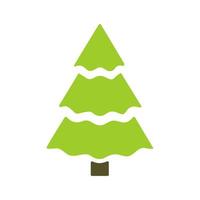 arbre de noël conception de logo minimaliste carte de voeux vacances vecteur