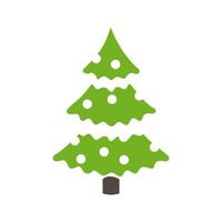 arbre de noël conception de logo minimaliste carte de voeux vacances vecteur