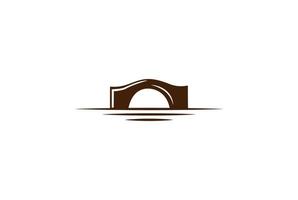 pierre de pont rustique minimaliste simple ou vecteur de conception de logo de voie navigable