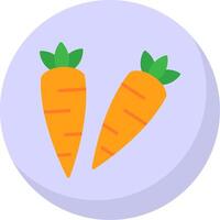 carottes plat bulle icône vecteur
