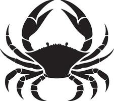 Crabes' illustration. Crabes silhouette sur blanc Contexte vecteur