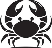 Crabes' illustration. Crabes silhouette sur blanc Contexte vecteur