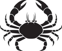 Crabes' illustration. Crabes silhouette sur blanc Contexte vecteur