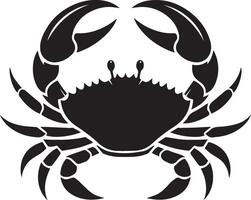 Crabes' illustration. Crabes silhouette sur blanc Contexte vecteur