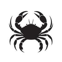 Crabes' illustration. Crabes silhouette sur blanc Contexte vecteur