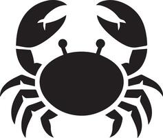 Crabes' illustration. Crabes silhouette sur blanc Contexte vecteur