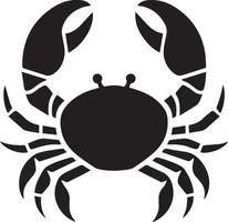 Crabes' illustration. Crabes silhouette sur blanc Contexte vecteur