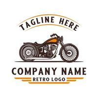 moto logo modèle. américain motocyclettes pour le classique moto réparation magasin et communauté vecteur