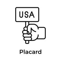 main en portant placard, Etats-Unis politique placard conception vecteur