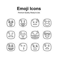 avoir cette soigneusement ouvré emoji icône conception, mignonne expressions vecteur