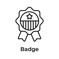 avoir votre mains sur cette magnifique icône de badge, patriote badge conception vecteur