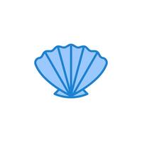 coquille icône logo illustration. coquille logo mer forme symbole vecteur