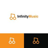 infini et la musique logo conception moderne concept vecteur