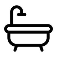 Facile baignoire icône. le icône pouvez être utilisé pour sites Internet, impression modèles, présentation modèles, illustrations, etc vecteur