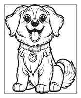 coloriage de chien pour les enfants vecteur