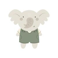 éléphant de dessin animé mignon vecteur