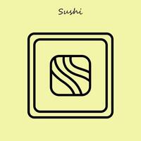 Japonais nourriture Sushi illustration vecteur