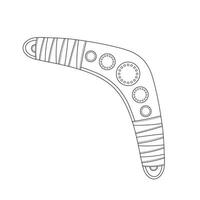 main tiré des gamins dessin dessin animé illustration boomerang icône isolé sur blanc vecteur