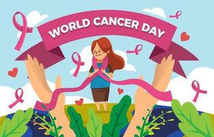 concept de la journée mondiale du cancer vecteur