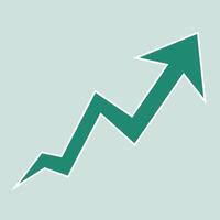 croissance en haut La Flèche icône isolé vecteur