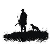 cerf chasse silhouette. cher chasse illustration. vecteur