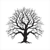 arbre et forêt silhouettes silhouette arbre ligne dessin ensemble noix de coco arbre silhouette des illustrations vecteur