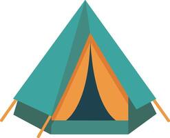 camping tente est une génial activité à prendre plaisir avec copains et famille vecteur