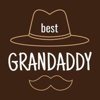 célébrer grand-père avec cette charmant illustration pour une salutation carte ou T-shirt conception. parfait pour grands-parents journée ou grand-père anniversaire. vecteur