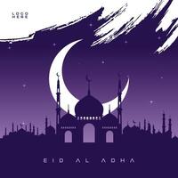 eid Al adha mubarak social médias Publier magnifique islamique Contexte vecteur