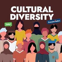culturel la diversité journée 21e mai 2024. monde culturel la diversité journée fête bannière avec gens de différent âge, couleur, ethnique, religion, culture. célébrer le culture la diversité de monde. vecteur
