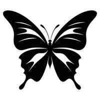 une papillon silhouette isolé sur une blanc Contexte. vecteur