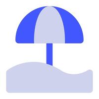 plage parapluie icône pour la toile, application, infographie vecteur