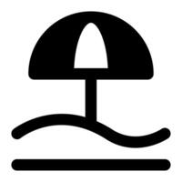 plage parapluie icône pour la toile, application, infographie vecteur