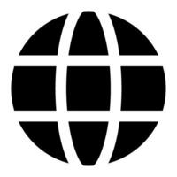globe icône pour la toile, application, infographie vecteur