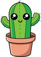 mignonne cactus , vibrant illustration pour Créatif projets vecteur