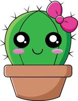 mignonne cactus , vibrant illustration pour Créatif projets vecteur