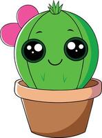 mignonne cactus , vibrant illustration pour Créatif projets vecteur