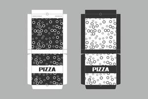 Pizza boîte conception, Pizza emballage conception, Pizza boîte ddesign modèles, esquisser boîte conception, Pizza réaliste papier carton boîte vecteur