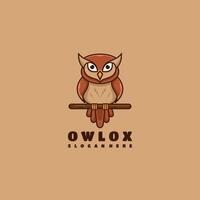 hibou mascotte logo conception illustration vecteur