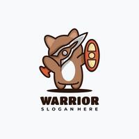 guerriers et animaux personnage mascotte logo conception illustration vecteur