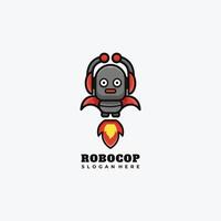 robot mascotte logo conception illustration vecteur